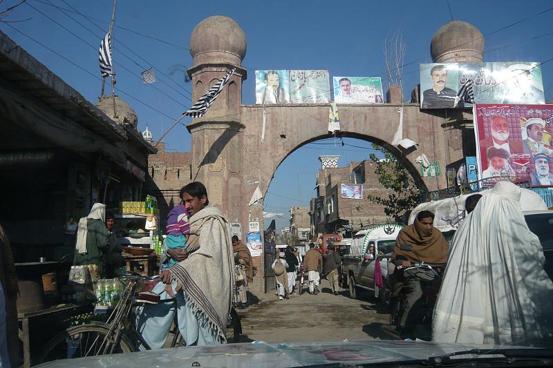 A busy street scene in Bannu