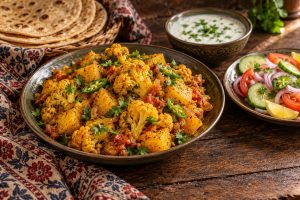 Aloo Gobi: styled serving suggestion (illustration)