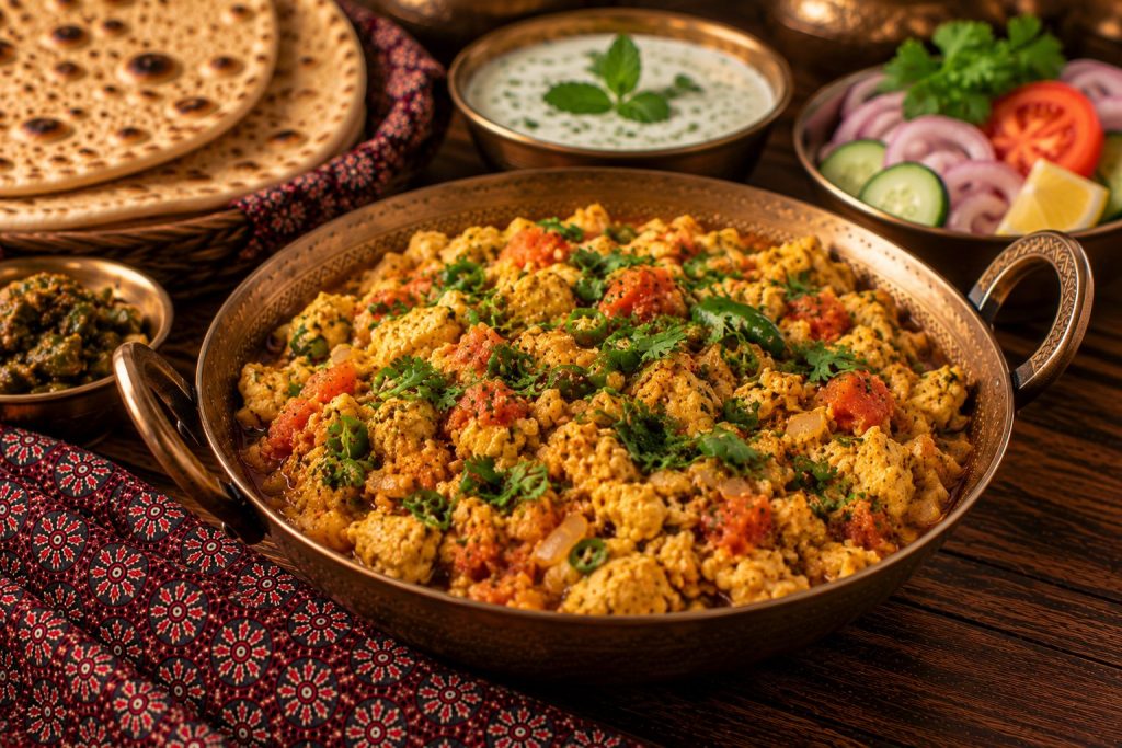 Anda Bhurji: styled serving suggestion (illustration)