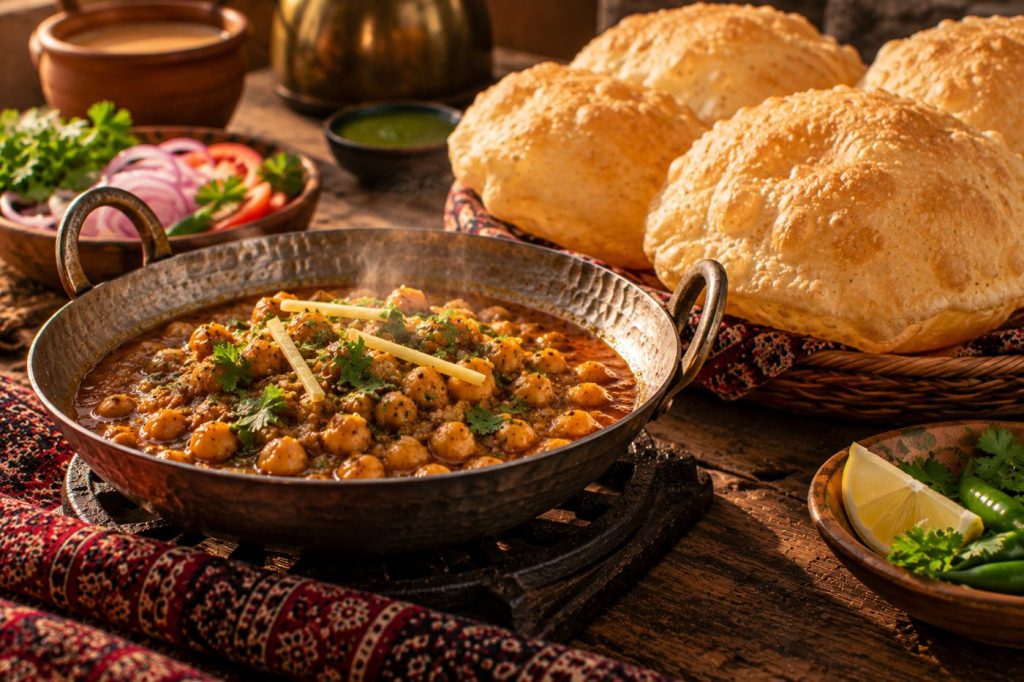 Chana Puri: styled serving suggestion (illustration)