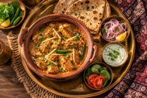 Chicken Handi: styled serving suggestion (illustration)