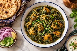 Chicken Palak: styled serving suggestion (illustration)