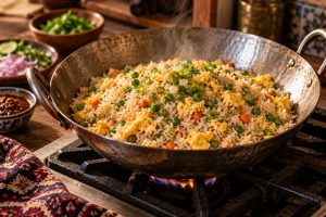Egg Fried Rice: styled serving suggestion (illustration)