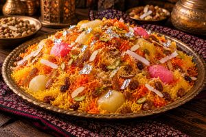 Zarda: styled serving suggestion (illustration)